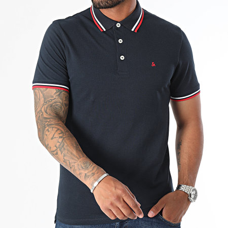 Jack And Jones - Set van 2 Paulos polo's met korte mouwen donkergroen marinezwart