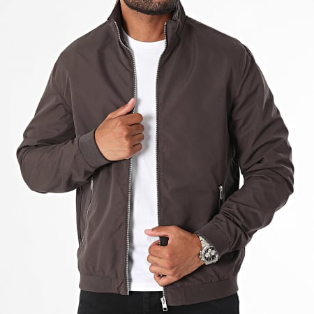 Jack And Jones - Rush Harrington Bomber Rits Jas Houtskool Grijs