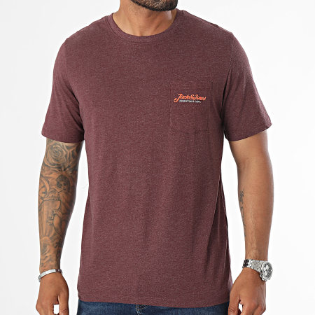 Jack And Jones - Set van 5 Erik T-shirts Navy Groen Bordeaux Licht Grijs Houtskool Grijs