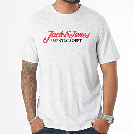 Jack And Jones - Lote de 5 camisetas Erik Verde burdeos Azul marino Gris claro Gris marengo