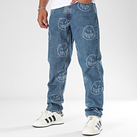 Redefined Rebel - Loose Fit Tokyo Smiley Jeans 237013 Blauw Denim