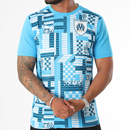 Puma - OM Prematch Sports Tee 778241 Blanco Azul claro