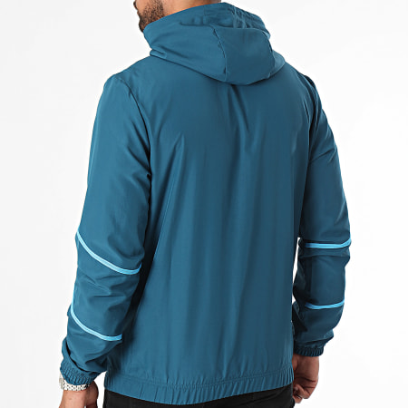 Puma - OM Prematch 778243 Chaqueta con cremallera y capucha azul petróleo