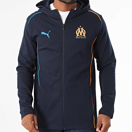 Puma - OM Casuals Sudadera con capucha y cremallera 778256 Azul marino