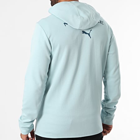 Puma - Sweat Zippé Capuche OM Casuals 778256 Bleu Clair