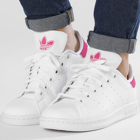 Adidas Originals - Scarpe da ginnastica Stan Smith J Donna IE9141 Footwear White Semi Lucid Fuchsia