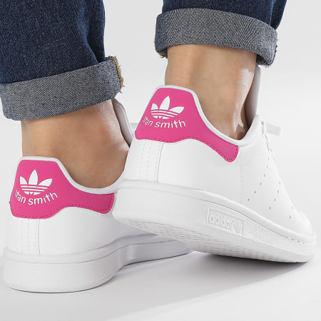 Adidas Originals - Scarpe da ginnastica Stan Smith J Donna IE9141 Footwear White Semi Lucid Fuchsia