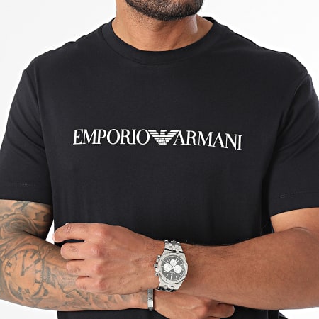 Emporio Armani - Logo T-shirt 8N1TN5-1JPZZ marineblauw