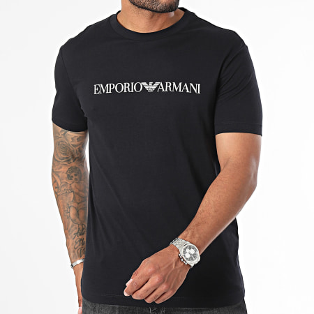 Emporio Armani - Logo T-shirt 8N1TN5-1JPZZ marineblauw