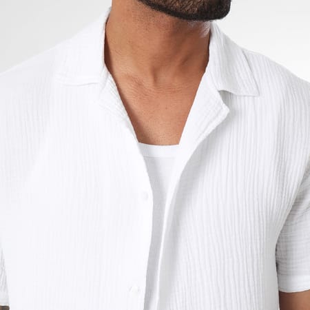 Frilivin - Set camicia e pantaloni a maniche corte bianco