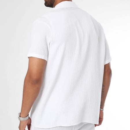 Frilivin - Conjunto de camisa de manga corta y pantalón Blanco