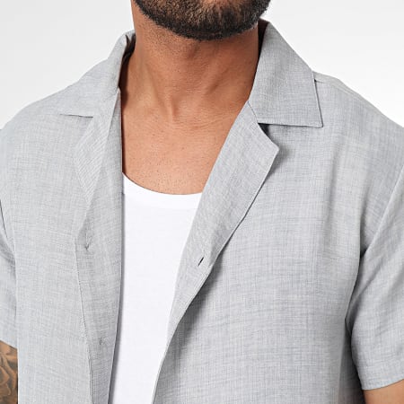 Frilivin - Ensemble Chemise Manches Courtes Et Short Jogging Gris Chiné