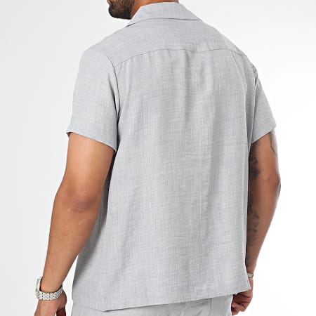 Frilivin - Ensemble Chemise Manches Courtes Et Short Jogging Gris Chiné