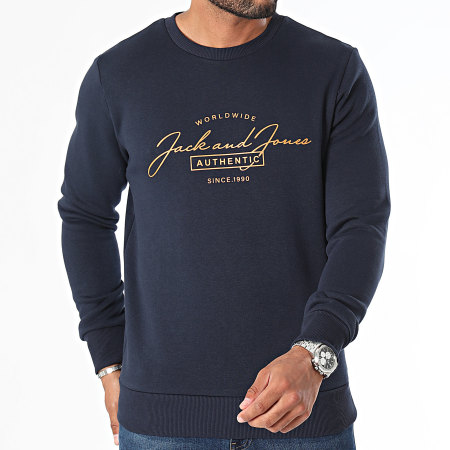 Jack And Jones - Set van 2 Ferris Crewneck Sweatshirts Navy Blauw Zwart