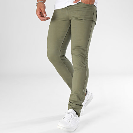 Jack And Jones - Jean Slim Glenn Original Vert Kaki