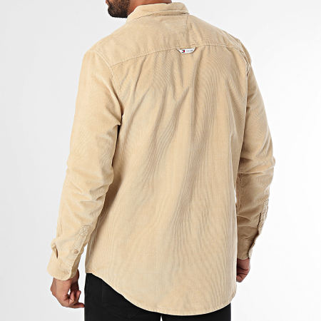 Tommy Jeans - Camisa de pana de manga larga regular 0461 Beige