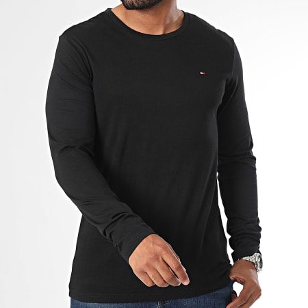 Tommy Hilfiger - Lote de 3 camisetas Signature de manga larga 3378 Negro