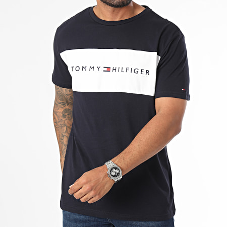 Tommy Hilfiger - Shirt met bloklogo 3418 Navy