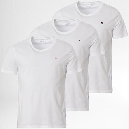 Tommy Hilfiger - Lote de 3 camisetas Signature 3379 Blanco