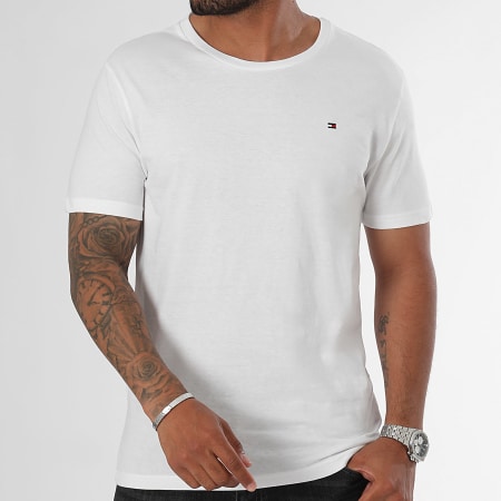 Tommy Hilfiger - Lote de 3 camisetas Signature 3379 Blanco