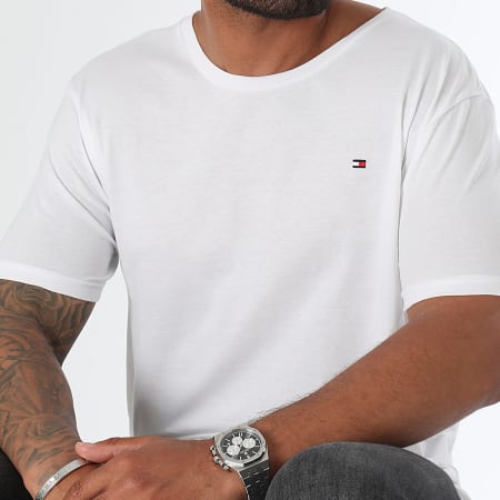 Tommy Hilfiger - Lote de 3 camisetas Signature 3379 Blanco