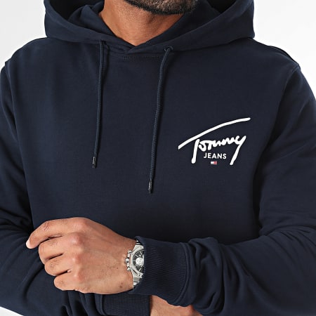 Tommy Jeans - Felpa con cappuccio grafica Entry 9229 blu navy