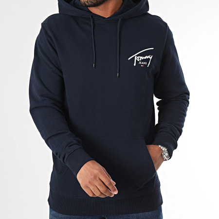 Tommy Jeans - Felpa con cappuccio grafica Entry 9229 blu navy