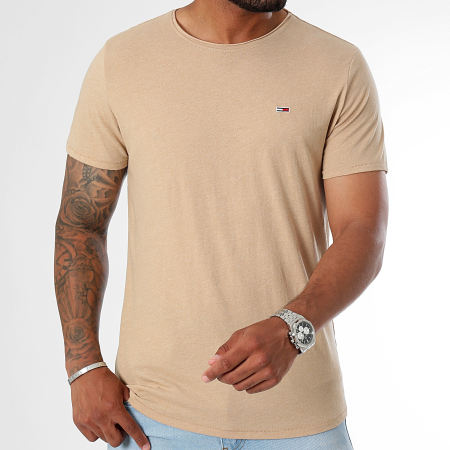 Tommy Jeans - Slank Jaspe T-shirt 9586 Beige Chiné