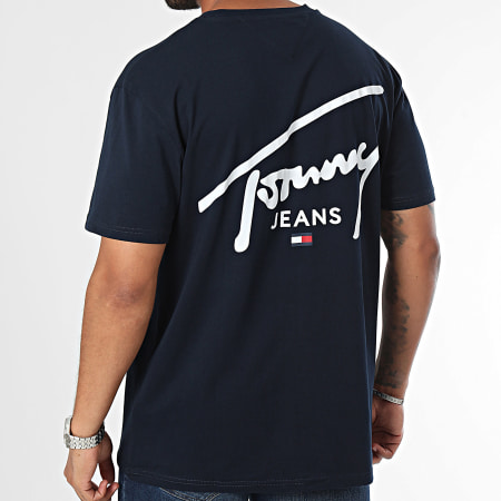 Tommy Jeans - Tee Shirt Regular Handtekening Print 8536 Navy