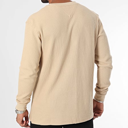 Tommy Jeans - Camiseta de manga larga Waffle 9216 Beige