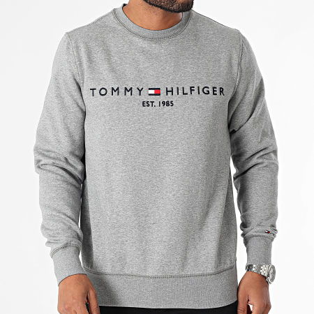 Tommy Hilfiger - Tommy Logo 1596 Sudadera cuello redondo Gris jaspeado