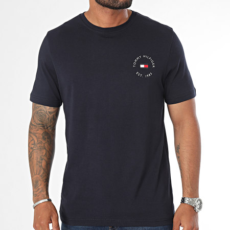 Tommy Hilfiger - Camiseta Roundle Logo Pecho 6482 Azul Marino