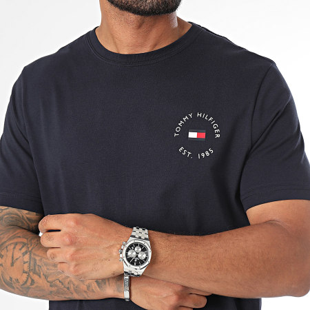 Tommy Hilfiger - Tee Shirt Roundle Logo Chest 6482 Bleu Marine