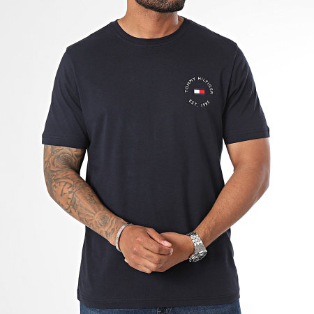 Tommy Hilfiger - Camiseta Roundle Logo Pecho 6482 Azul Marino