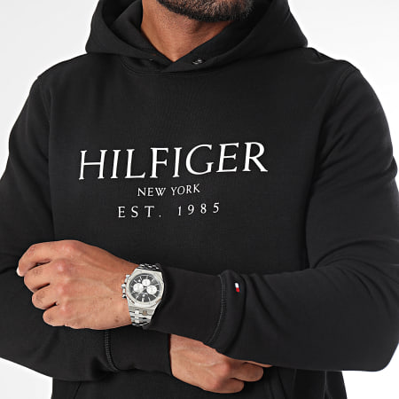 Tommy Hilfiger - Sweat Capuche Big Hilfiger 5523 Noir