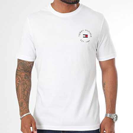 Tommy Hilfiger - Tee Shirt Roundle Logo Chest 6482 Blanc