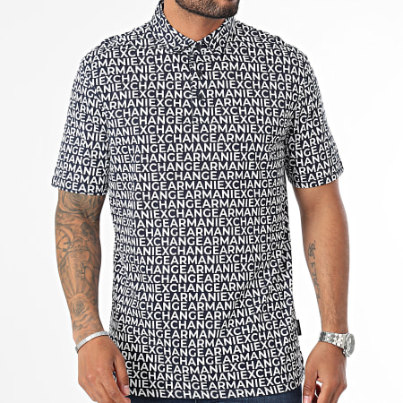 Armani Exchange - Polo manica corta 6DZFFD-ZJH4Z blu navy bianco