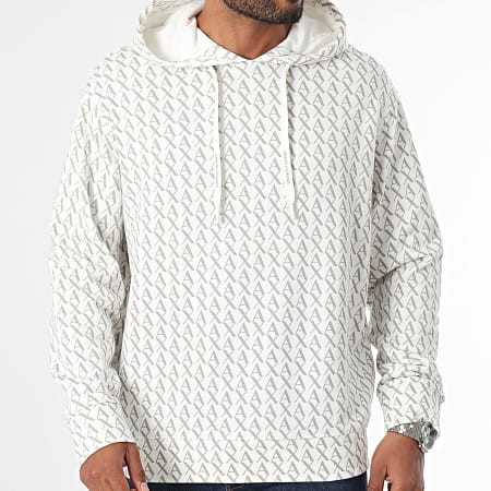 Armani Exchange - Sudadera con capucha 8NZMCW-ZJNRZ Blanco Beige