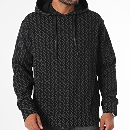 Armani Exchange - Felpa con cappuccio 8NZMCW-ZJNRZ Nero Grigio