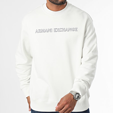 Armani Exchange - Sweat Crewneck 6DZMBA-ZJADZ Blanc