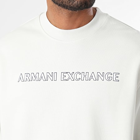 Armani Exchange - Sudadera cuello redondo 6DZMBA-ZJADZ Blanco