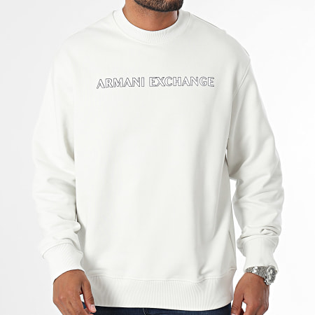 Armani Exchange - Sweat Crewneck 6DZMBA-ZJADZ Blanc