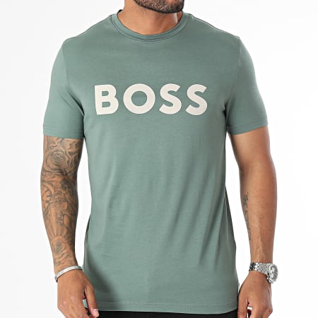 BOSS - Camiseta Thinking 1 50481923 Verde oscuro