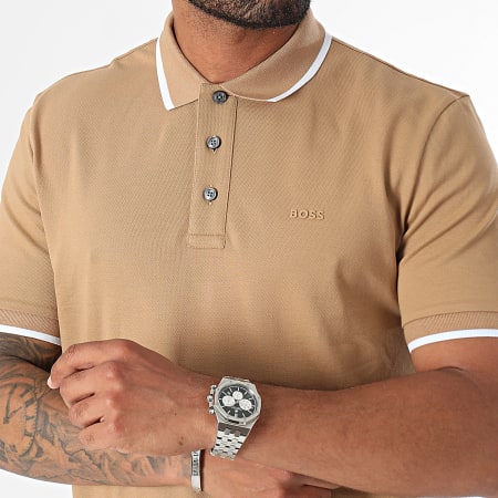 BOSS - Parlay 190 polo met korte mouwen 50494697 Camel