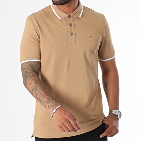 BOSS - Parlay 190 polo met korte mouwen 50494697 Camel