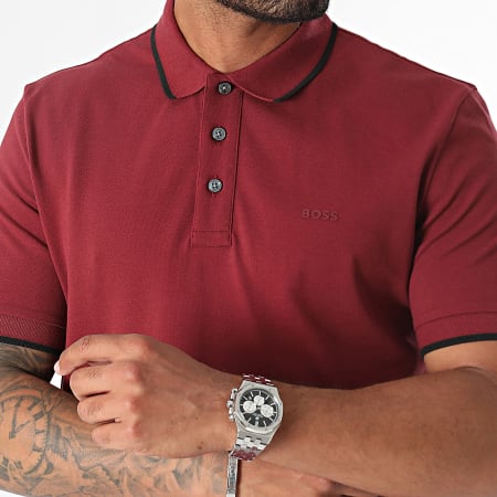 BOSS - Parlay 190 polo met korte mouwen 50494697 Bordeaux