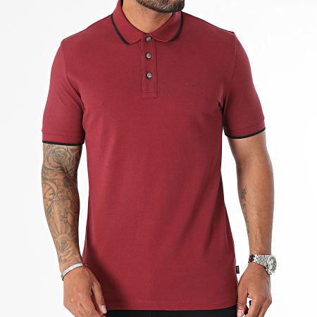 BOSS - Parlay 190 polo met korte mouwen 50494697 Bordeaux