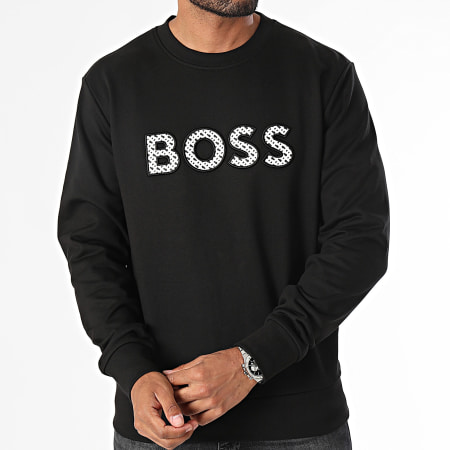 BOSS - Soleri 04 Sudadera de cuello redondo 50521117 Negro