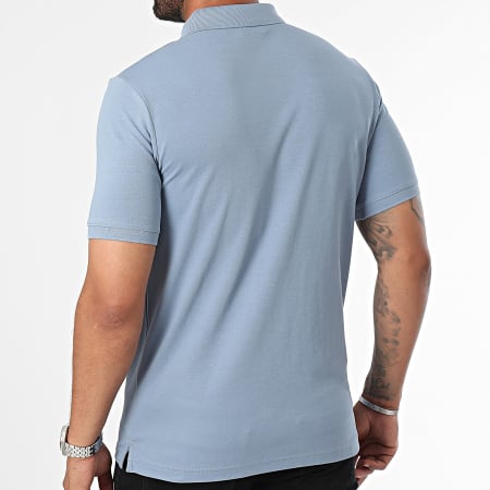 Calvin Klein - Polo Manches Courtes Slim Stretch Pique 1196 Bleu Clair