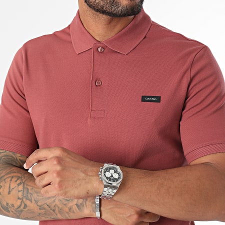 Calvin Klein - Polo Manga Corta Piqué 1196 Rojo